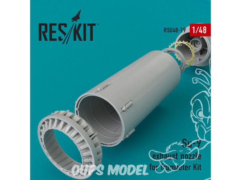 ResKit kit d'amelioration Avion RSU48-0019 Tuyère pour Su-9 kit Trumpeter 1/48