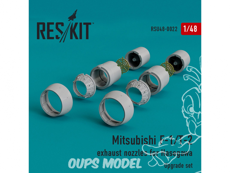 ResKit kit d'amelioration Avion RSU48-0022 Tuyère pour Mitsubishi F-1/T-2 kit Hasegawa 1/48