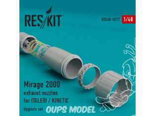 ResKit kit d'amelioration Avion RSU48-0017 Tuyère pour MIRAGE 2000 kit Italeri et Kinetic 1/48