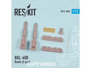 ResKit kit RS72-0056 BGL-400 Bombe (2 pcs) pour Mirage F.1 Mirage 2000 et Sepecat Jaguar 1/72