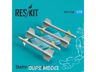 ResKit kit RS72-0148 Shafrir-2 missile (4 pcs) pour Mirage 3C, Mirage 3CJ, Super Mystére 1/72