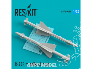 ResKit kit RS72-0161 R-23R missile (2 pcs) pour Mig-23 1/72