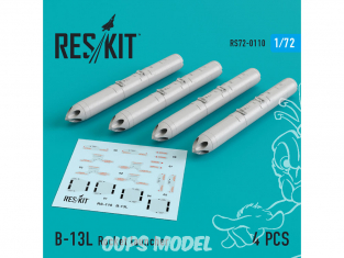 ResKit kit RS72-0110 B-13L lance-roquettes (4 pcs) pour MiG-27/29, Su-17/24/25/30/34, Jak-130 1/72