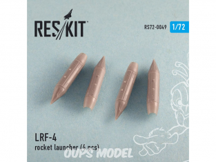 ResKit kit RS72-0049 LRF-4 lance-roquettes (4 pcs) pour Mirage F.1, Mirage 2000 et Sepecat Jaguar 1/72