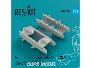 ResKit kit d'amelioration Avion RS72-0159 Magasin de transport double pour BD3-USK (2 pcs) SU-27 30 et 33 1/72