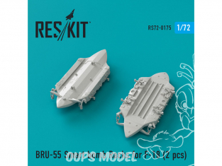 ResKit kit d'amelioration Avion RS72-0175 Porte-bombes intelligents BRU-55 pour F-18 (2 pièces) 1/72