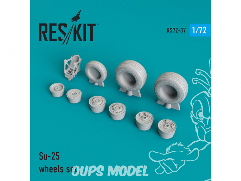 ResKit kit d'amelioration avion RS72-0037 Ensemble de roues pour Su-25 1/72