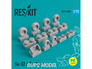 ResKit kit d'amelioration avion RS72-0096 Ensemble de roues pour Su-32 et Su-34 1/72