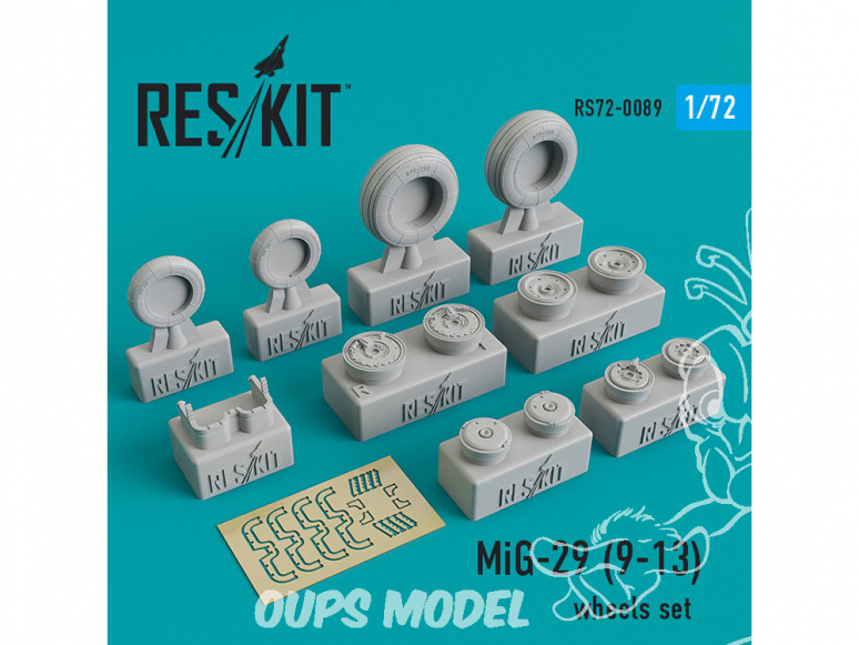 ResKit kit d'amelioration avion RS72-0089 Ensemble de roues pour MiG-29 (9-13) 1/72