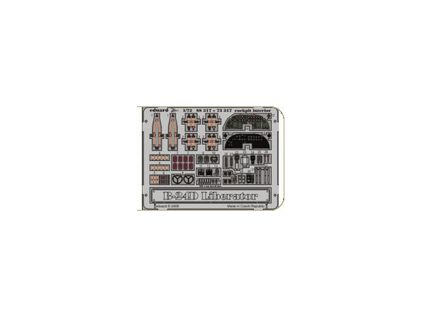 Eduard photodecoupe ss317 B-24D cockpit interior S.A. 1/72