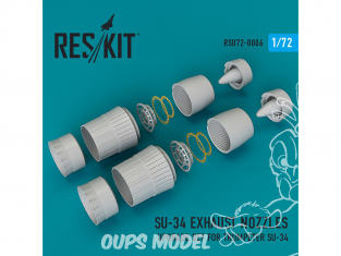 ResKit kit d'amelioration Avion RSU72-0006 Tuyère pour Su-34 kit Trumpeter 1/72