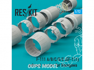 ResKit kit d'amelioration Avion RSU72-0028 Tuyère pour F-111 A/B/C/D/E (EF-111) kit Hasegawa 1/72