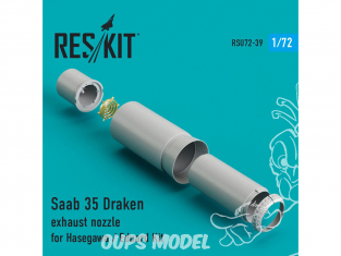 ResKit kit d'amelioration Avion RSU72-0039 Tuyère pour Saab 35 Draken kit Hasegawa et Eduard 1/72