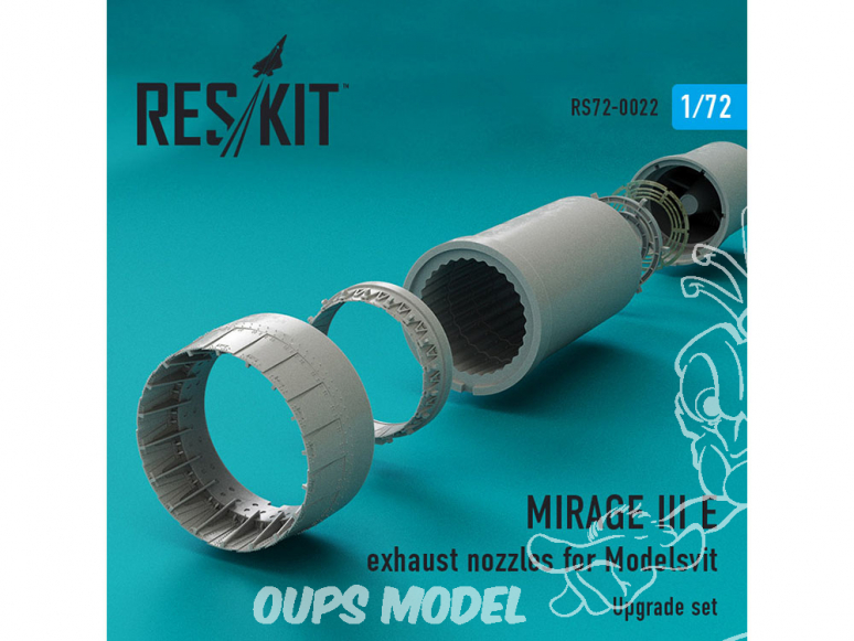 ResKit kit d'amelioration Avion RSU72-0022 Tuyère pour MIRAGE III (E) kit Model Svit 1/72