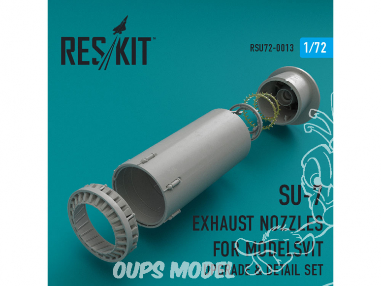ResKit kit d'amelioration Avion RSU72-0013 Tuyère pour Su-7 kit Model Svit 1/72