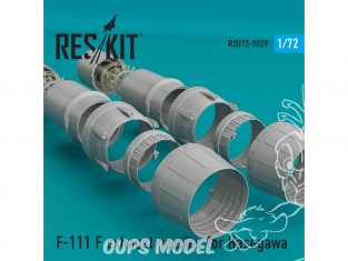 ResKit kit d'amelioration Avion RSU72-0029 Tuyère pour F-111 (F) kit Hasegawa 1/72