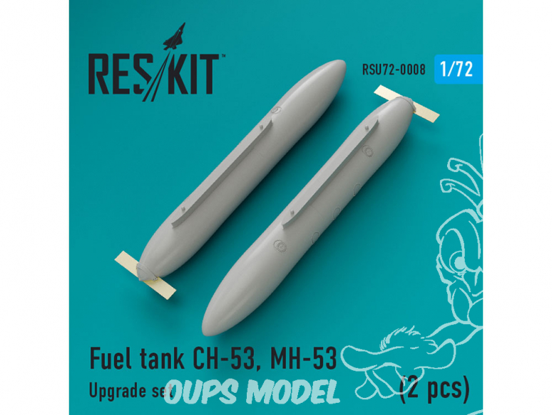 ResKit kit d'amelioration Avion RSU72-0008 Réservoir de carburant auxiliaire СН-53, MH-53 (2 pièces) 1/72