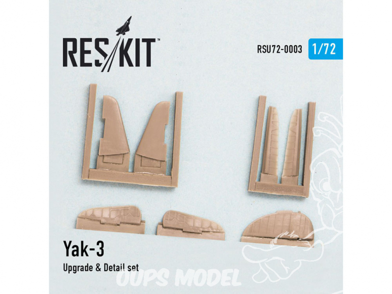 ResKit kit d'amelioration helico RSU72-0003 Yak-3 Upgrade & Detail set Derive, ailerons et Profondeur 1/72