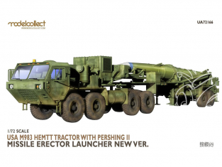 Modelcollect maquette militaire 72166 USA M983 Hemtt Tractor With Pershing II Missile Erector Launcher new Verersion 1/72