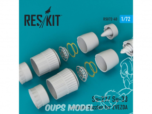 ResKit kit d'amelioration Avion RSU72-0040 Tuyère pour Su-27 et Su-33 kit Zvezda 1/72