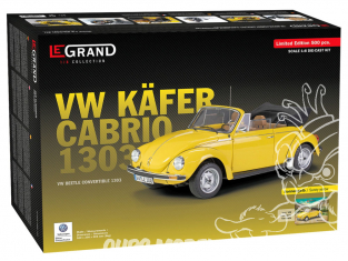Le Grand maquette voiture LE100 VW V Käfer Cabrio 1303 jaune soleil 1/8