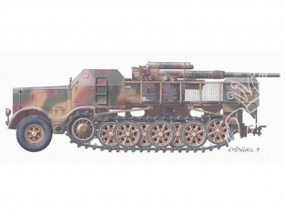 Planet Maquettes Militaire mv032 FAMO 18 tonnes avec 8,8 cm Flak full resine kit 1/72