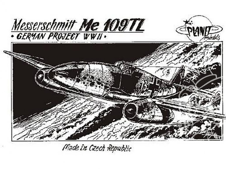 Planet Model PLT004 Messerschmitt Me 109 TL full resine kit 1/72