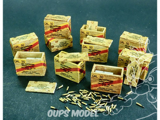 Plus Model AL4083 Boîtes de munitions américaines avec cartons de charges 1/48