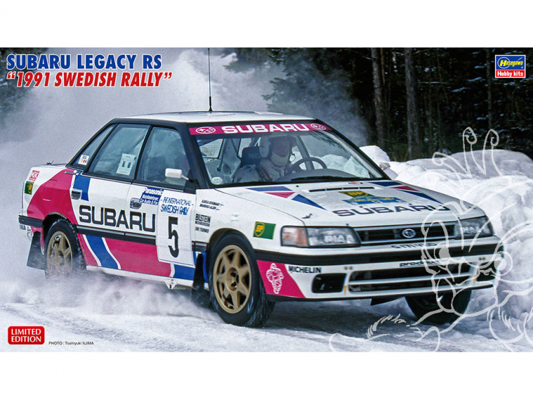 Hasegawa maquette voiture 20432 Subaru Legacy RS «Rallye de Suède de 1991» 1/24
