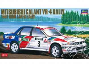 Hasegawa maquette voiture 20431 Mitsubishi Galant VR-4 Rally «1991 Rallye des 1000 Lacs» 1/24