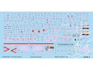 Eduard Decalques avion D48046 Marquages F-104J Eiko 1/48