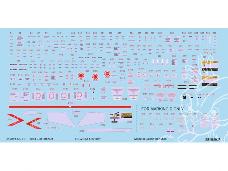 Eduard Decalques avion D48046 Marquages F-104J Eiko 1/48