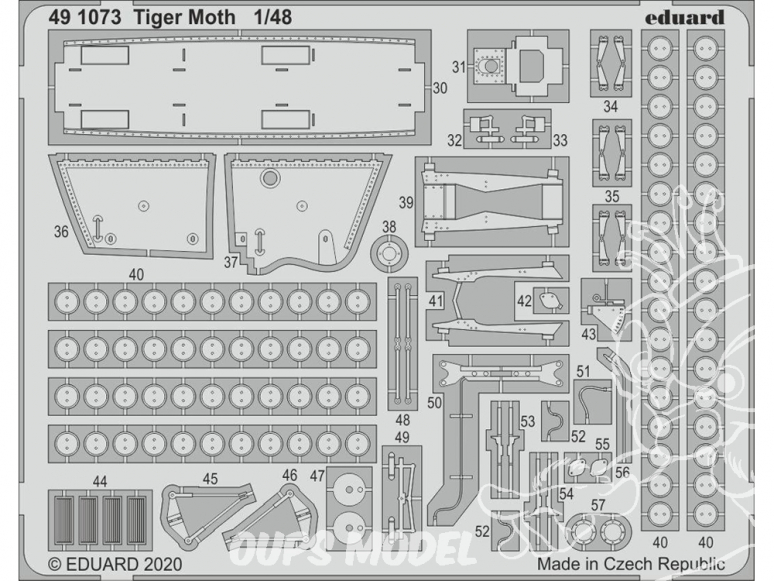 EDUARD photodecoupe avion 491073 Amélioration Tiger Moth Airfix 1/48