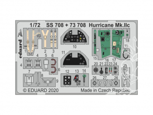 Eduard photodecoupe avion SS708 Zoom amélioration Hurricane Mk.IIc Arma Hobby 1/72