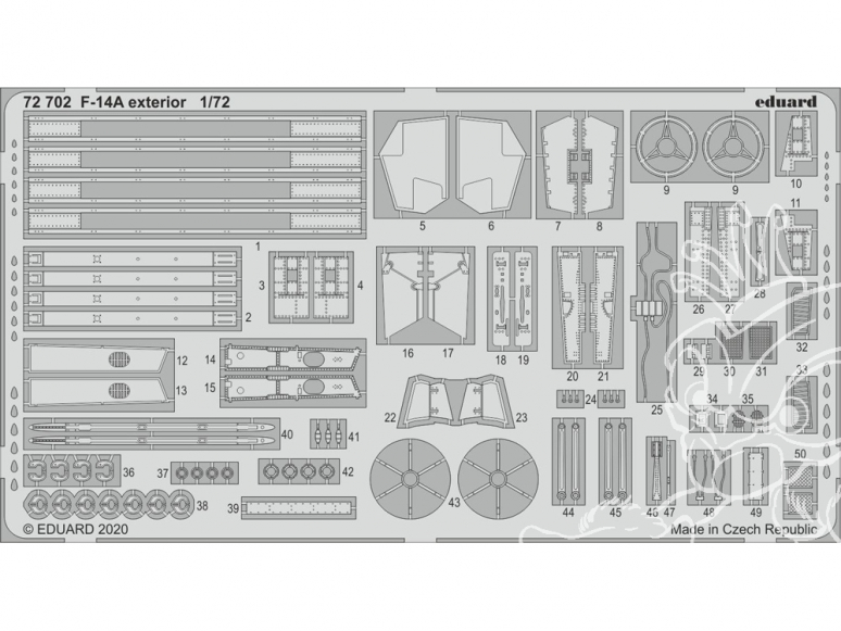 Eduard photodecoupe avion 72702 Extérieur F-14A Academy 1/72