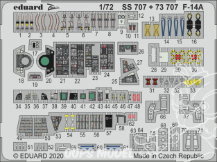 Eduard photodecoupe avion 73707 Amélioration F-14A Academy 1/72