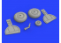 Eduard kit d&#039;amelioration brassin 632150 Roues Messerschmitt Bf 108 Eduard 1/32