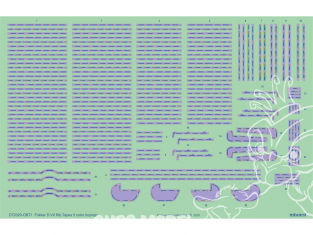 Eduard Decalques avion D72020 Fokker D.VII rib tapes 5color lozenge 1/72