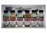 MRP peintures S01 Set FORCE AÉRIENNE ISRAÉLIENNE 6 pots de 30ml