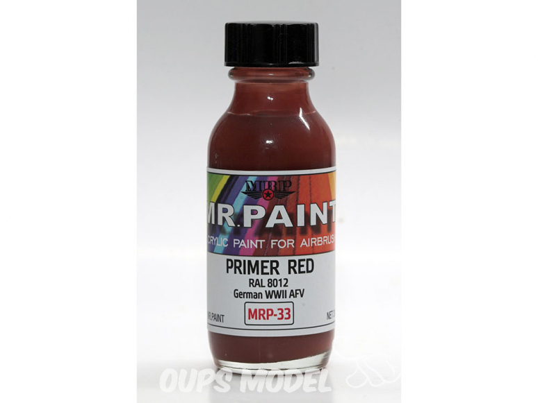 MRP peintures 033 Apprêt rouge RAL 8012 30ml