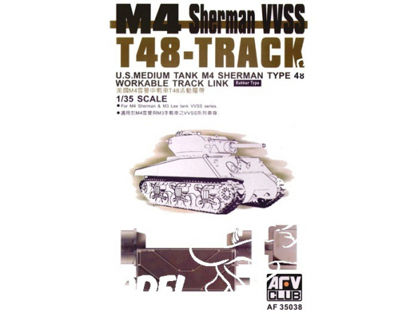AFV maquette militaire 35038 CHENILLES TYPE T48 1/35