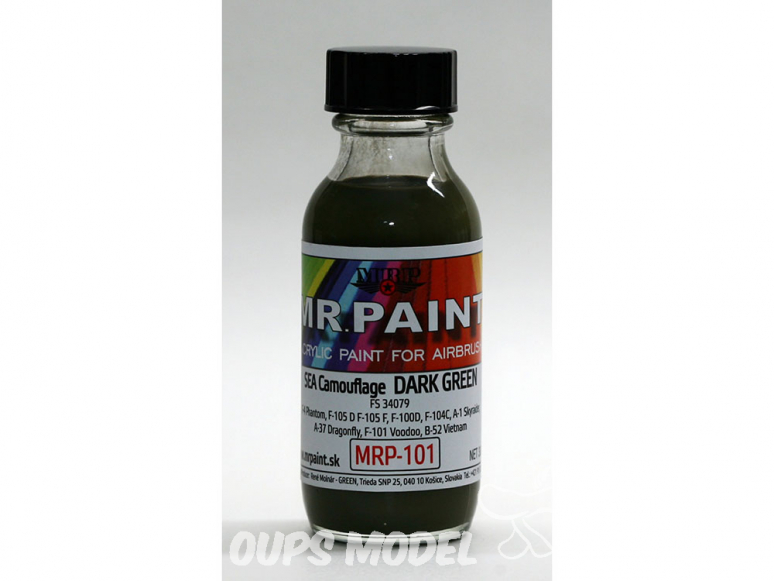 MRP peintures 101 Camouflage Ocean vert foncé FS34079 30ml