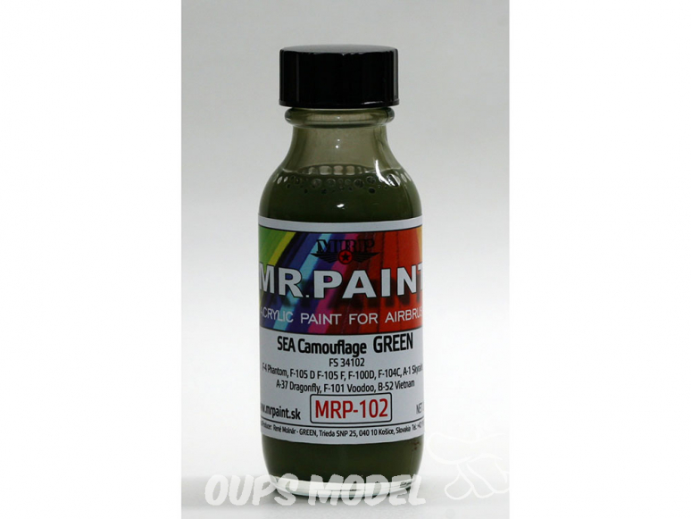 MRP peintures 102 Camouflage Ocean Vert FS34102 30ml