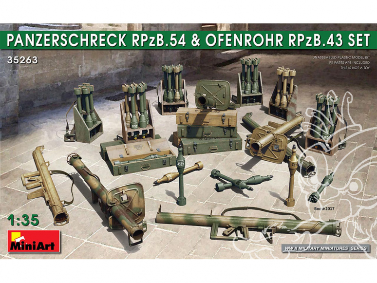 Mini Art maquette militaire 35263 Set PANZERSCHRECK RPzB.54 et OFENROHR RPzB.43 1/35