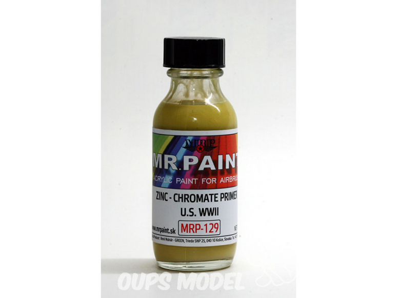 MRP peintures 129 APPRÊT ZINC-CHROMATE avions U.S. WWII 30ml