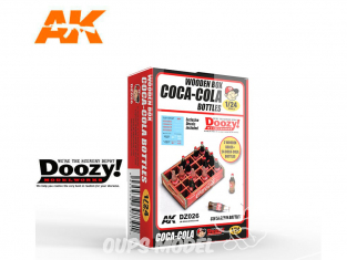 Ak Interactive Doozy DZ026 2 Caisses type bois + 24 Bouteilles Coca-Cola 1/24