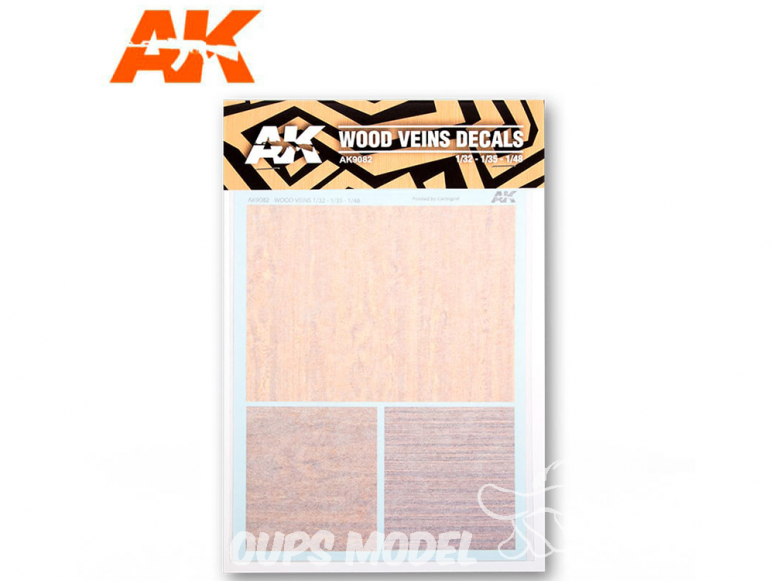 AK interactive ak9082 Décalques bois avec veines 1/32 - 1/35 - 1/48