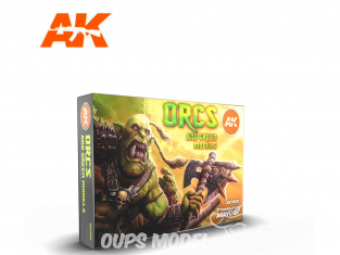 Ak interactive peinture acrylique 3G Set AK11600 Orcs et modèles vert 6 x 17ml