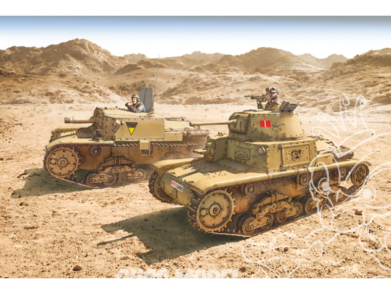 Italeri maquette militaire 15768 Chars italiens Automoteurs M13 / 40 - M14 / 41 - M40 - M41 1/56 28mm