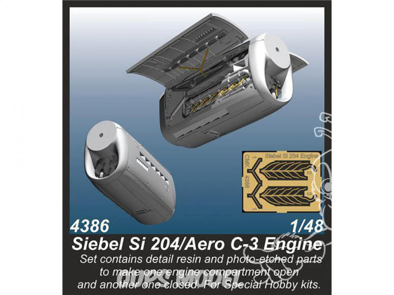 Cmk kit d'amelioration 4386 Moteur Siebel Si 204 / Aero C-3 1/48